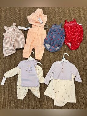 NWT Carter’s Baby Girl Clothing Lot Bundle - Sizes 3 months and 6 months